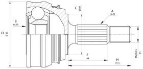 BKN 607104 - Junta Homocinética