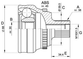 BKN 607142 - Junta Homocinética