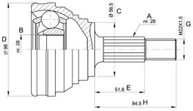 LOBRO 607151 - Junta Homocinética