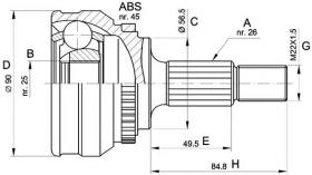 BKN 607220 - Junta Homocinética