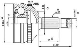 BKN 607225 - Junta Homocinética