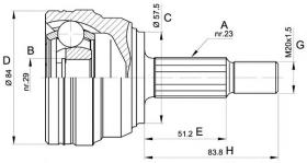 LOBRO 607323 - Junta Homocinética