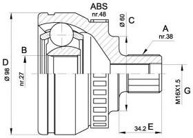 BKN 607392 - Junta Homocinética