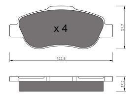 BKN 900577 - Pastillas de Freno