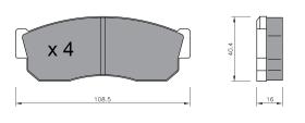 BKN 905473 - Pastillas de Freno