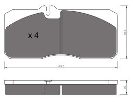 BKN 905515 - Pastillas de Freno