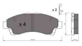 BKN 905548 - Pastillas de Freno