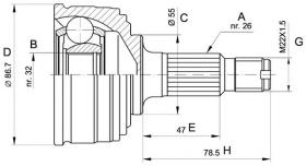 BKN 607053A - Junta Homocinética