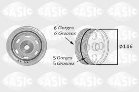 Sasic 2150017 - POLEA DAMPER