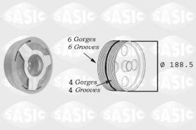 Sasic 9001806 - POLEA DAMPER