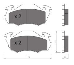 BKN 905555 - Pastillas de Freno