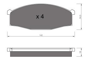 BKN 905590 - Pastillas de Freno
