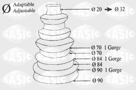 Sasic 1900001 - JUEGO DE FUELLES, ARBOL DE TRANSMISION