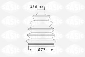 Sasic 1900009 - JUEGO DE FUELLES, ARBOL DE TRANSMISION