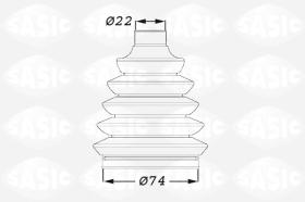 Sasic 1900011 - JUEGO DE FUELLES, ARBOL DE TRANSMISION