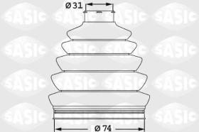 Sasic 1900017 - JUEGO DE FUELLES, ARBOL DE TRANSMISION