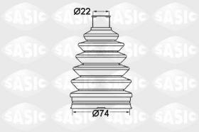 Sasic 1904008 - JUEGO DE FUELLES, ARBOL DE TRANSMISION