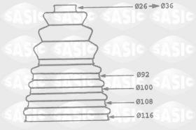 Sasic 1904010 - JUEGO DE FUELLES, ARBOL DE TRANSMISION