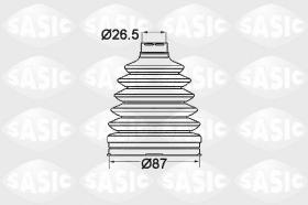 Sasic 1904020 - JUEGO DE FUELLES, ARBOL DE TRANSMISION