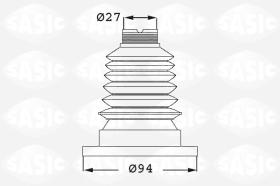 Sasic 1906001 - JUEGO DE FUELLES, ARBOL DE TRANSMISION