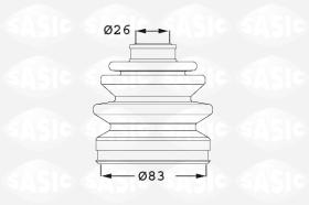 Sasic 1906017 - JUEGO DE FUELLES, ARBOL DE TRANSMISION