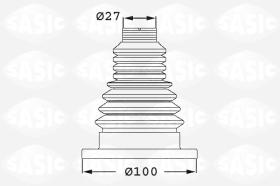 Sasic 1906033 - JUEGO DE FUELLES, ARBOL DE TRANSMISION