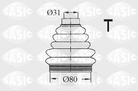 Sasic 1906058 - JUEGO DE FUELLES, ARBOL DE TRANSMISION