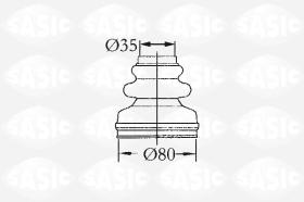 Sasic 2873813 - JUEGO DE FUELLES, ARBOL DE TRANSMISION