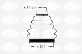 Sasic 2933203 - JUEGO DE FUELLES, ARBOL DE TRANSMISION