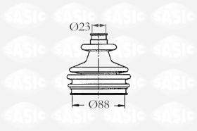 Sasic 2933803 - JUEGO DE FUELLES, ARBOL DE TRANSMISION