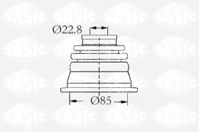 Sasic 4003427 - JUEGO DE FUELLES, ARBOL DE TRANSMISION