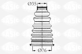 Sasic 4003434 - JUEGO DE FUELLES, ARBOL DE TRANSMISION