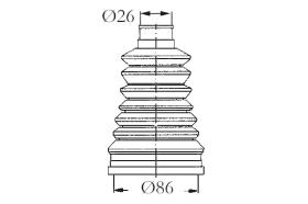 Sasic 4003440 - JUEGO DE FUELLES, ARBOL DE TRANSMISION