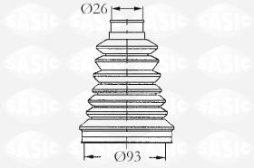 Sasic 4003442 - JUEGO DE FUELLES, ARBOL DE TRANSMISION