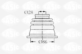 Sasic 4003464 - JUEGO DE FUELLES, ARBOL DE TRANSMISION