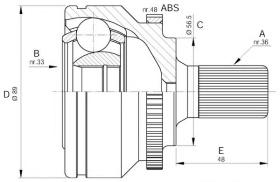CAR 607710 - Junta Homocinética