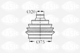 Sasic 9004600 - JUEGO DE FUELLES, ARBOL DE TRANSMISION