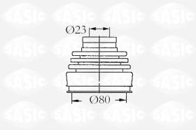 Sasic 9004630 - JUEGO DE FUELLES, ARBOL DE TRANSMISION