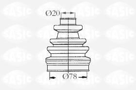 Sasic 9004637 - JUEGO DE FUELLES, ARBOL DE TRANSMISION