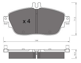 BKN 906296 - Pastillas de Freno
