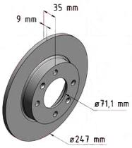 BKN DF700K1 - KIT Discos-Pastillas