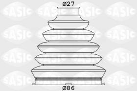 Sasic 1906070 - JUEGO DE FUELLES, ARBOL DE TRANSMISION