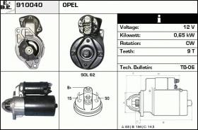 BKN 910040 - Motor de arranque