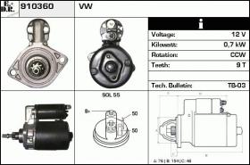 BKN 910360 - ARRANQUE VW