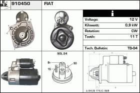 BKN 910450 - ARRANQUE FIAT,LANCIA,INNOCENTI