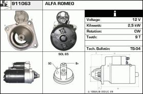 BKN 911063 - Motor de arranque