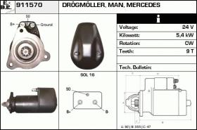 BKN 911570 - ARRANQUE MERCEDES,MAN,CLAAS