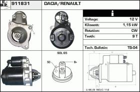 BKN 911831 - Motor de arranque