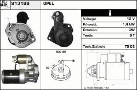 BKN 913189 - ARRANQUE OPEL,VAUXHALL