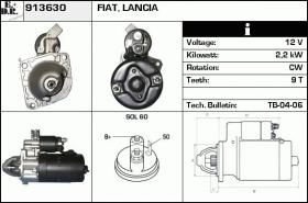 BKN 913630 - ARRANQUE FIAT,LANCIA